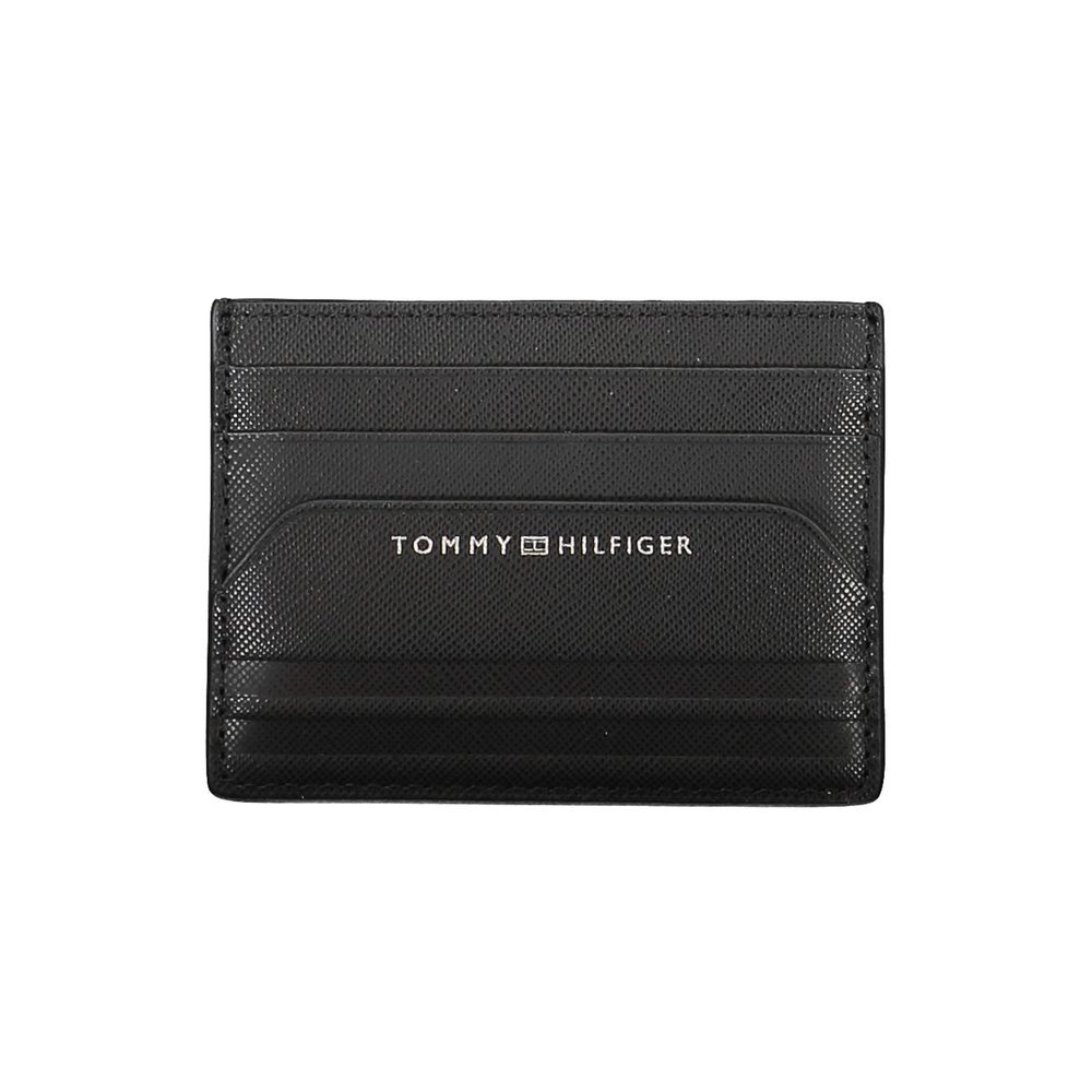 Tommy Hilfiger Schwarzes Leder Portemonnaie