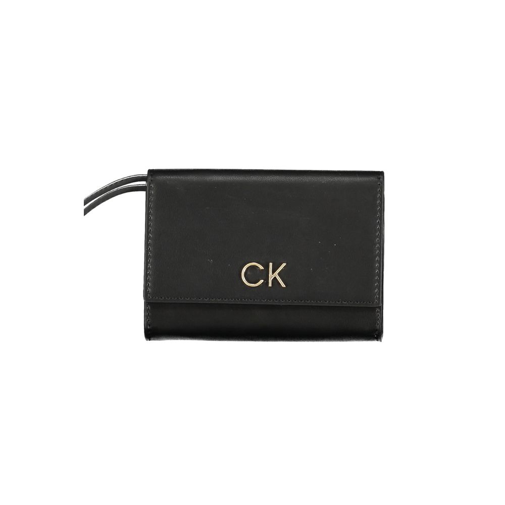 Calvin Klein Schwarzes Polyester Portemonnaie