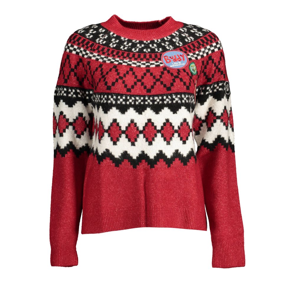 Desigual Roter Polyester-Pullover