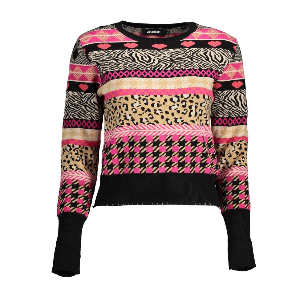 Desigual Schwarzer Polyester-Pullover