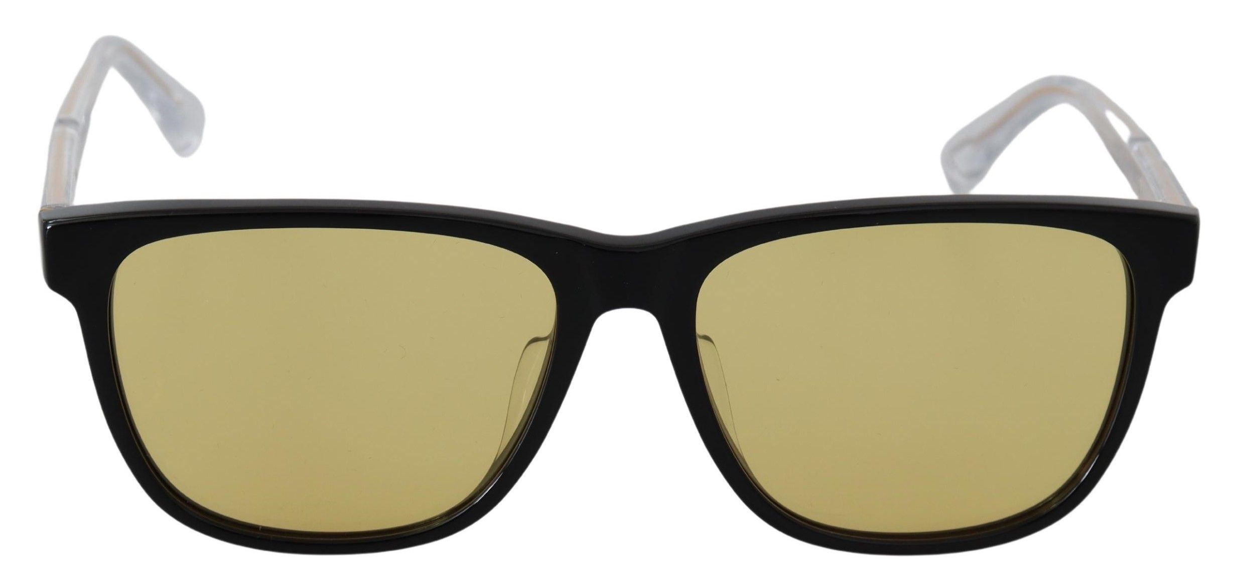 Diesel Schwarzer Rahmen DL0330-D 01E 57 Gelb Transparente Gläser Sonnenbrille