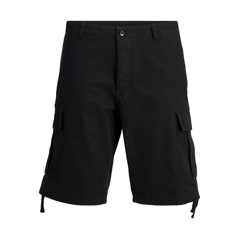 Jack Jones Schwarze Baumwoll-Bermudas