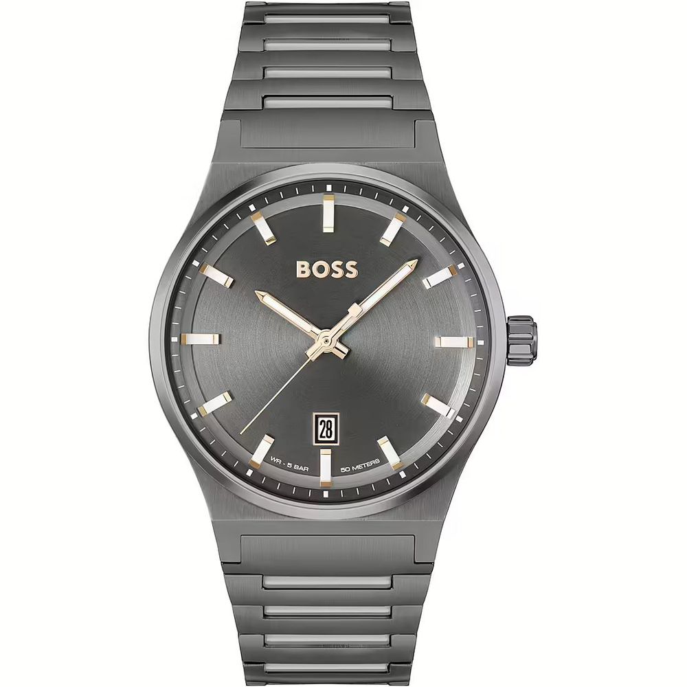 Hugo Boss Graue Uhr aus Edelstahl