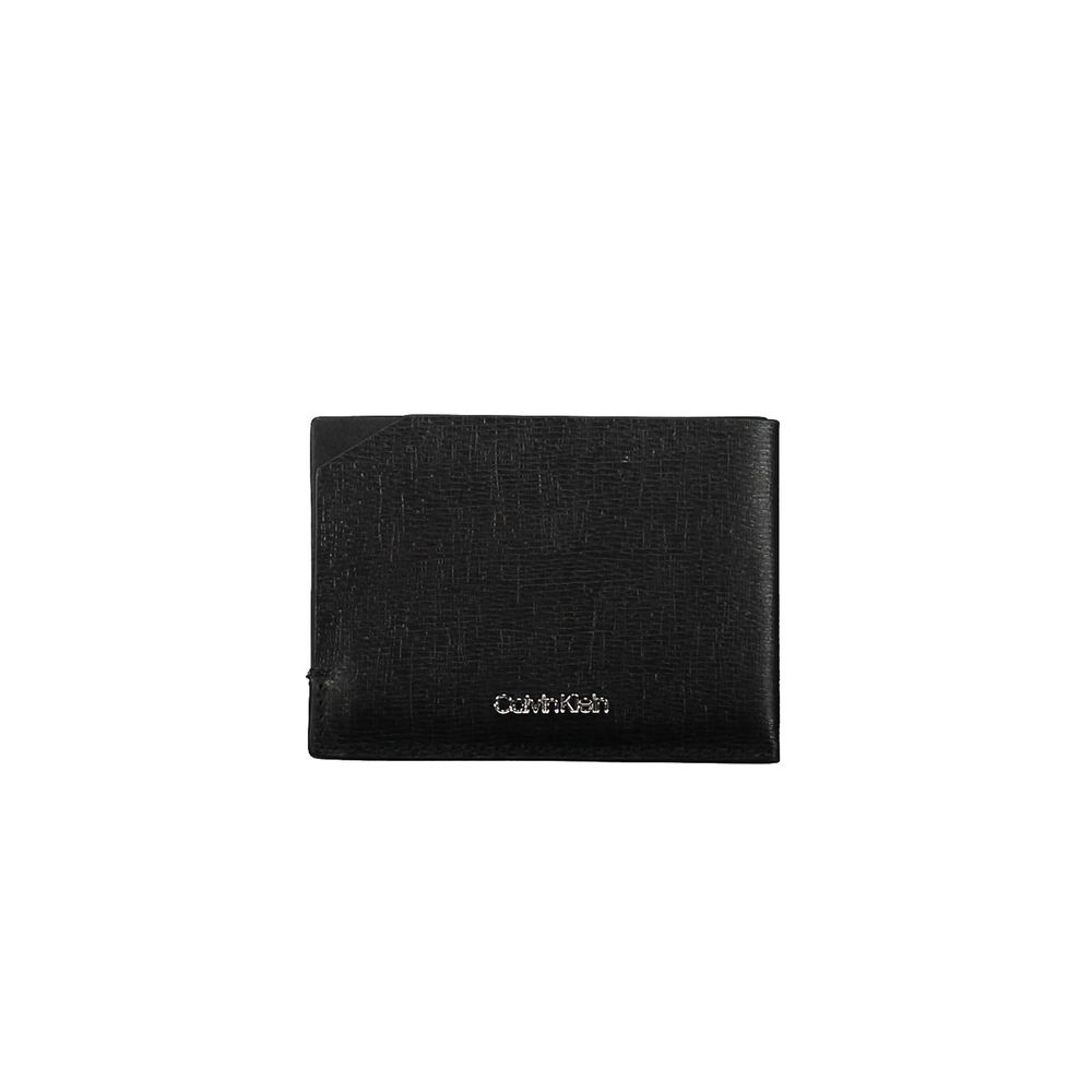 Calvin Klein Schwarzes Leder Portemonnaie
