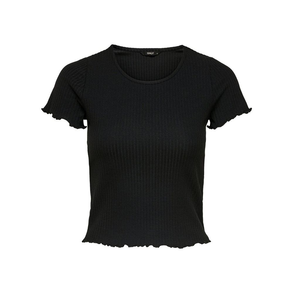 Only Schwarzes Polyester T-Shirt