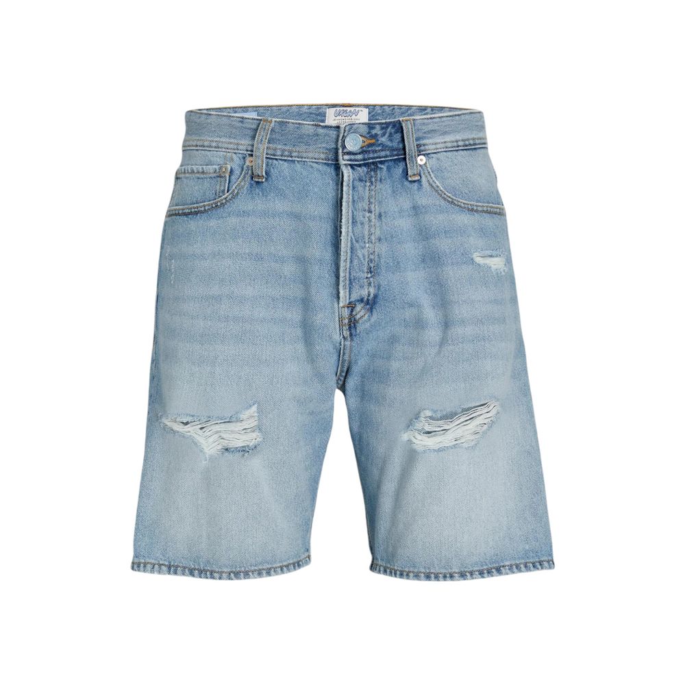 Jack Jones Hellblaue Baumwoll-Bermudas
