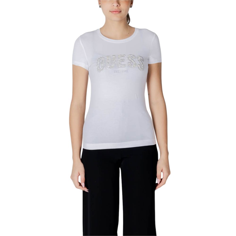 Guess T-Shirt aus weißer Baumwolle