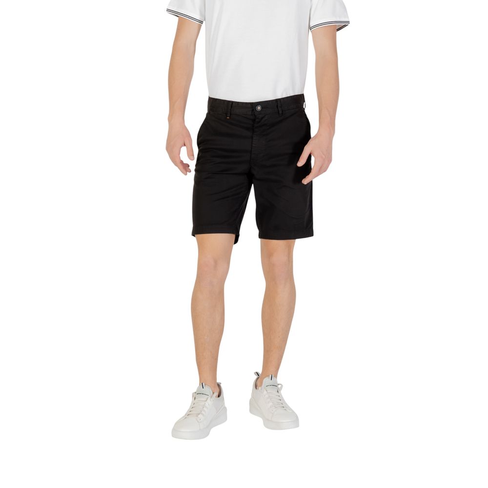 Hugo Boss Schwarze Baumwoll-Bermudas