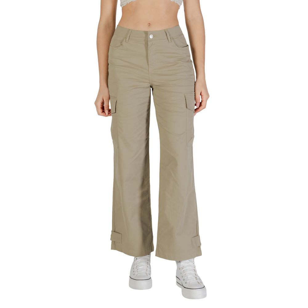 Only Beige Baumwollhose