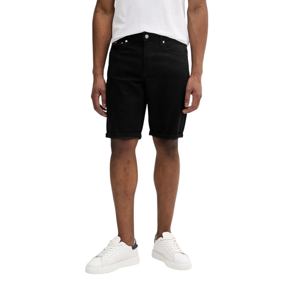 Calvin Klein Jeans Schwarze Baumwoll-Bermudas