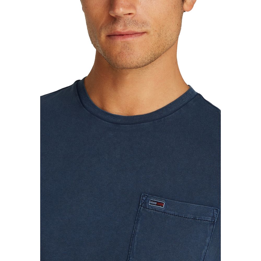 Tommy Hilfiger Jeans Blaues Baumwoll-Sportshirt – Bild 4
