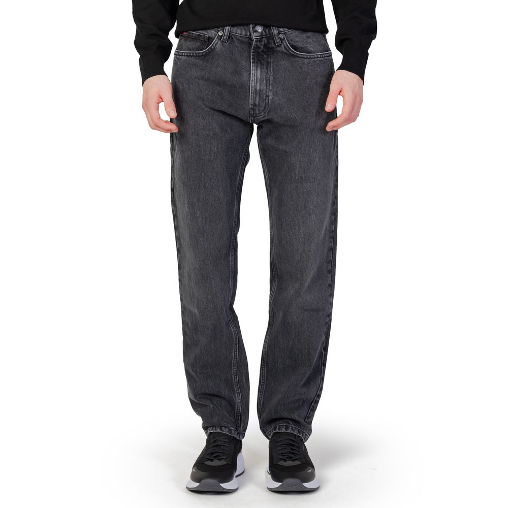 Hugo Boss Schwarze Baumwoll-Jeans mit lockerer Passform