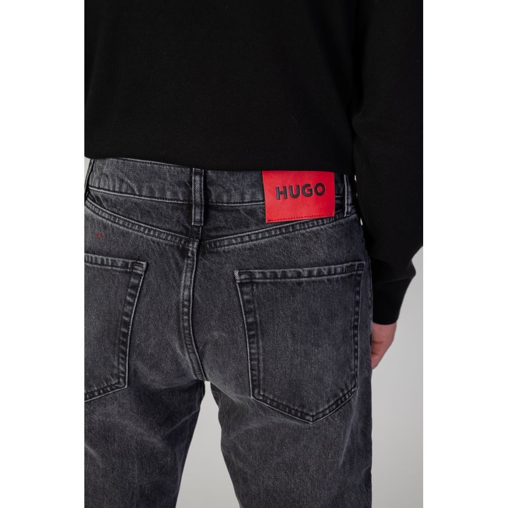Hugo Boss Schwarze Baumwoll-Jeans mit lockerer Passform – Bild 4