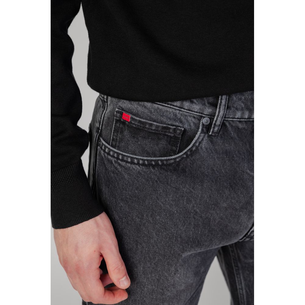 Hugo Boss Schwarze Baumwoll-Jeans mit lockerer Passform – Bild 5