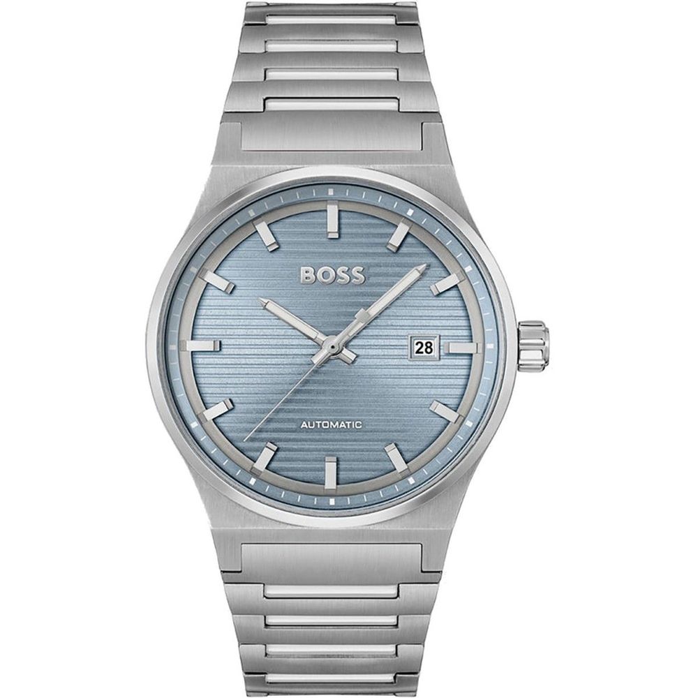 Hugo Boss Elegante Automatikuhr aus Edelstahl in Grau