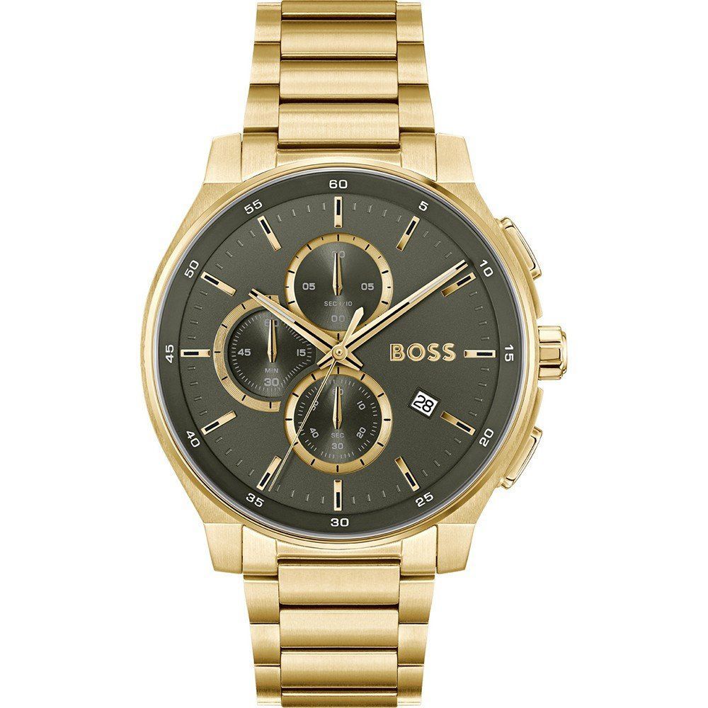 Hugo Boss Goldene Edelstahl-Dress-Watch