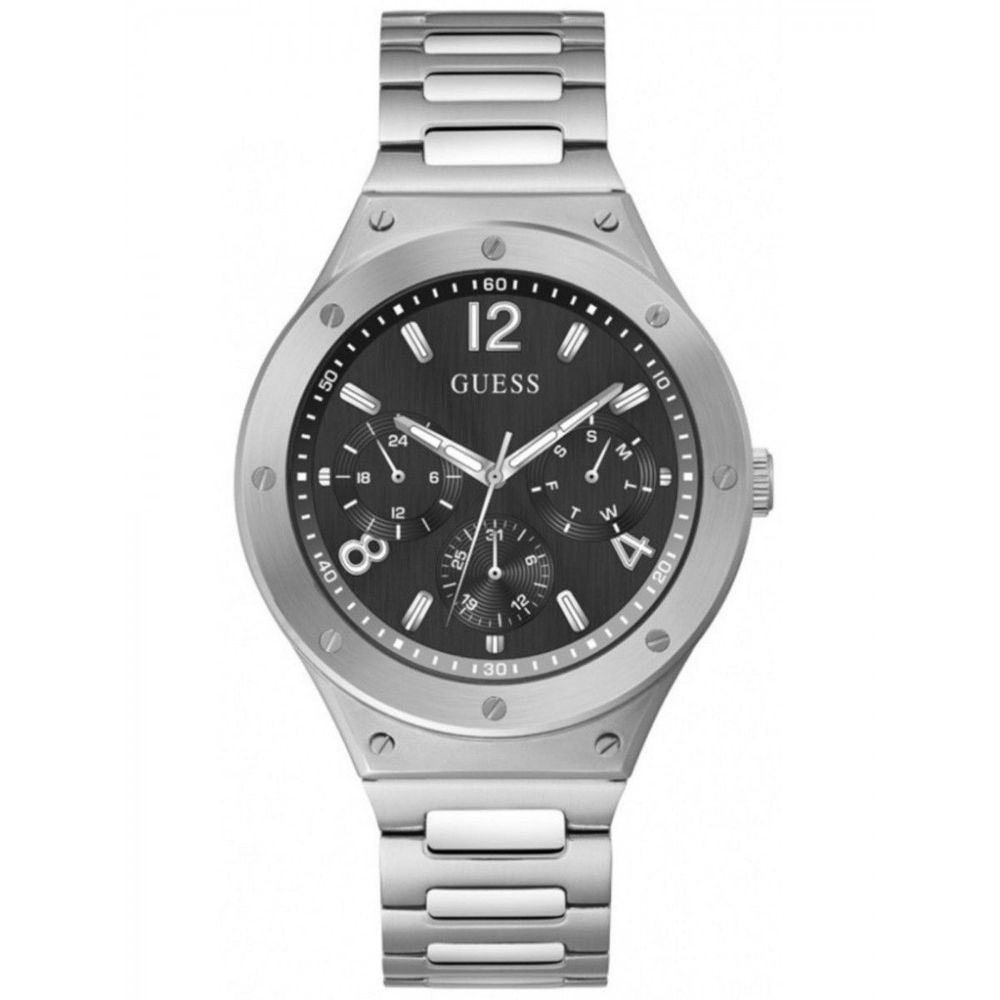 Guess Silberne Edelstahl-Dress-Uhr