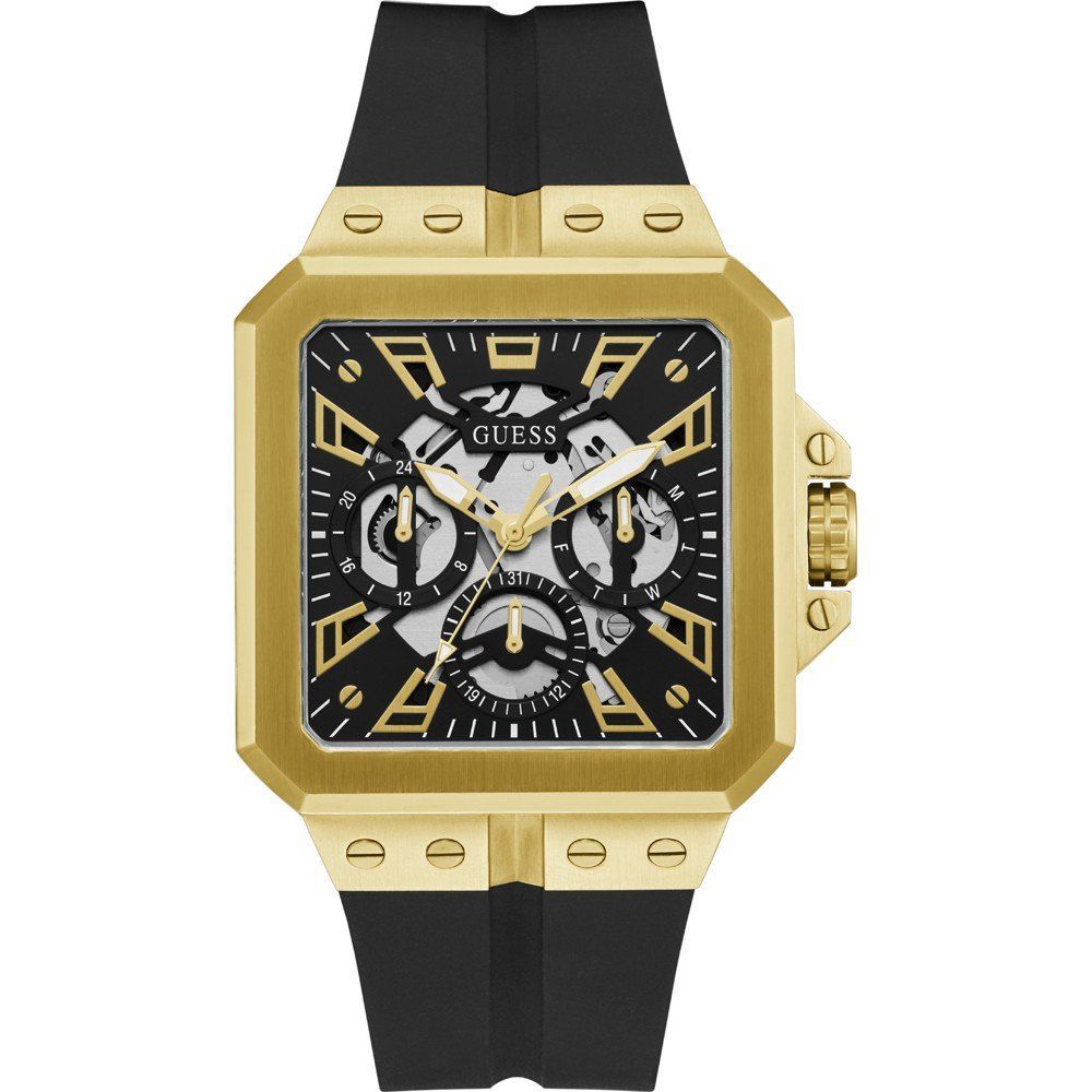 Guess Schwarze Synthetik-Armbanduhr