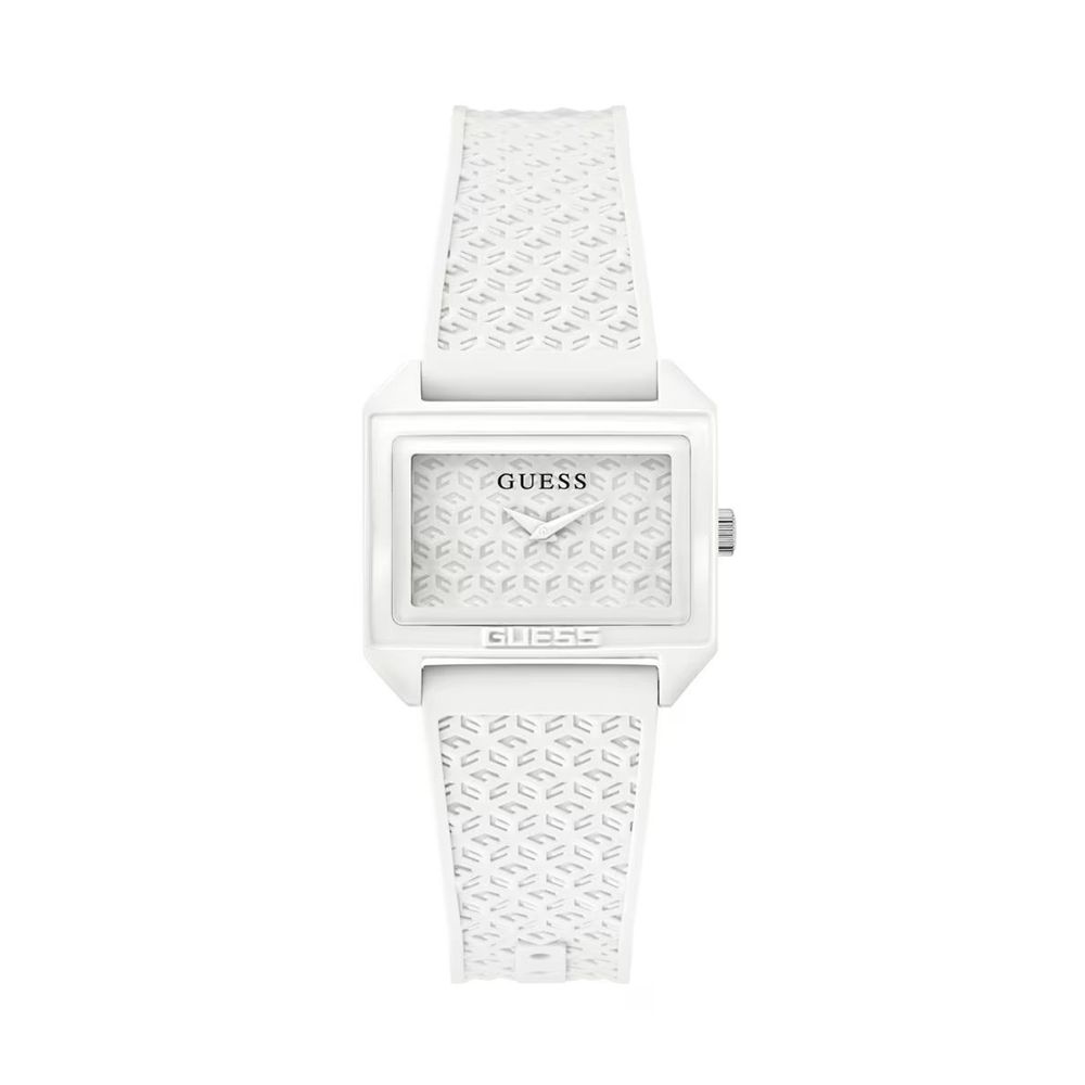 Guess Weißes Kunststoff-Armbanduhr