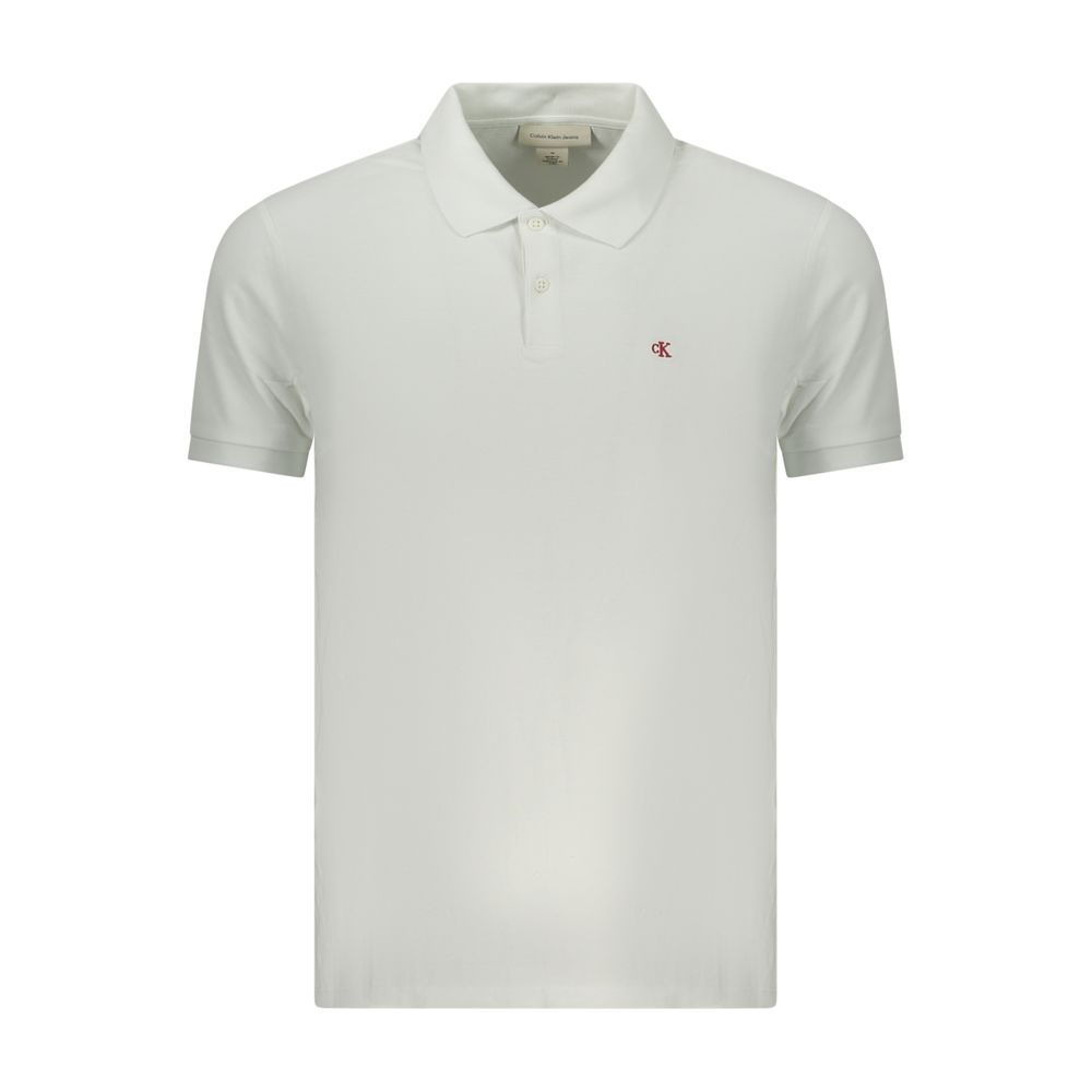 Calvin Klein Baumwoll-Poloshirt in Weiß