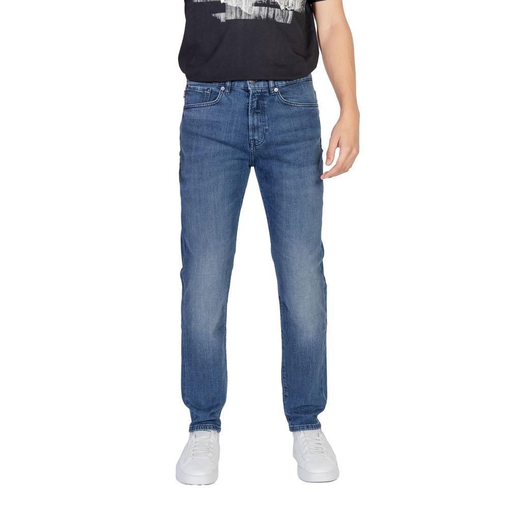 Hugo Boss Relaxed Fit Jeans aus blauer Baumwolle