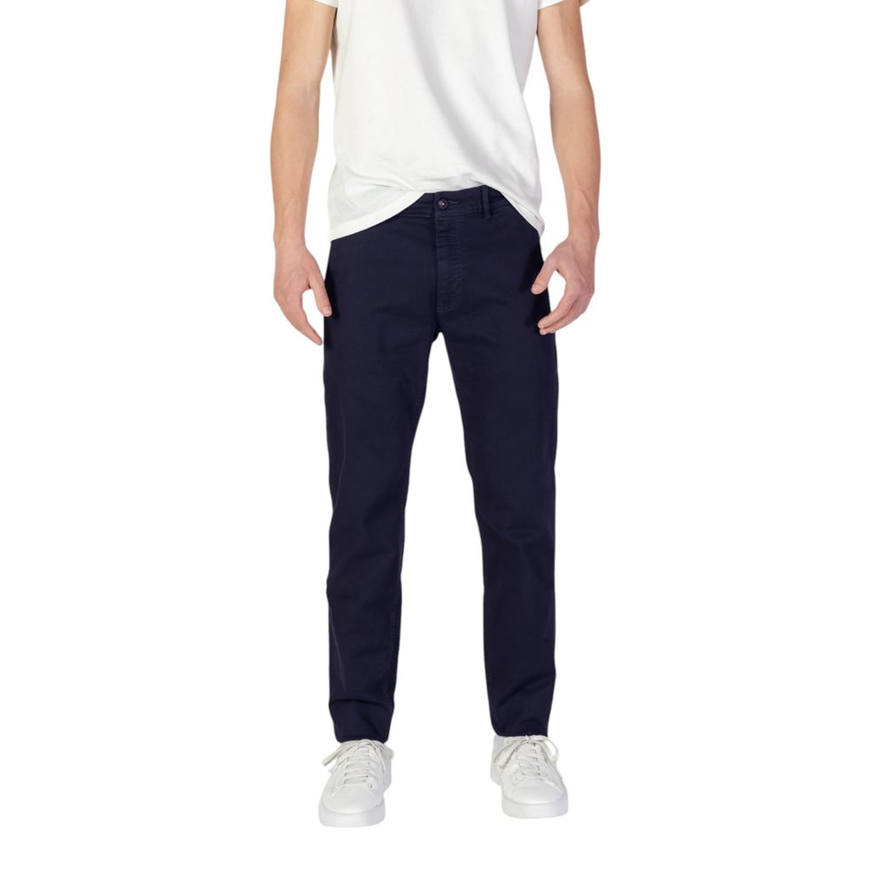 Hugo Boss Blaue Baumwoll-Skinny-Hose