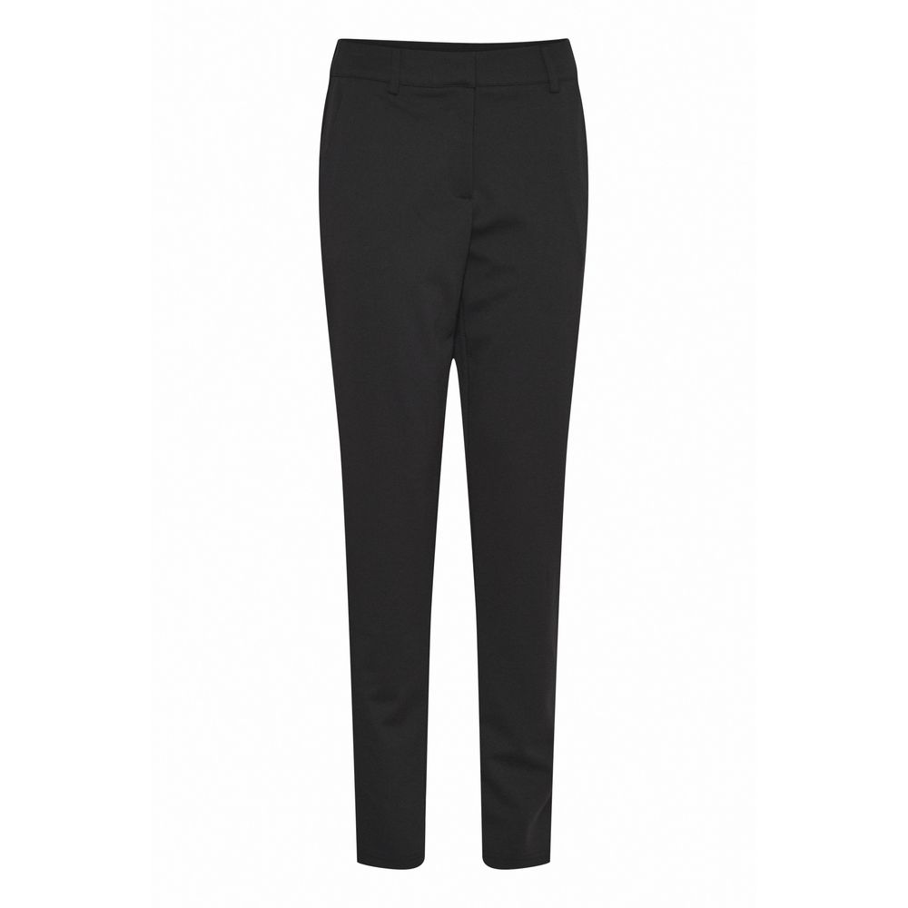 ICHI Schwarze Hose aus recyceltem Polyester