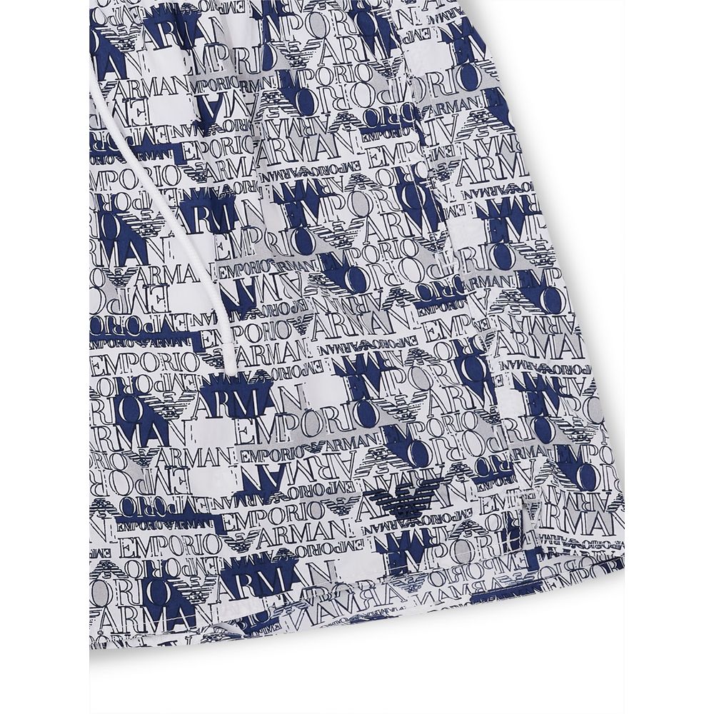 Emporio Armani Elegante weiße Polyester-Badeshorts – Bild 3