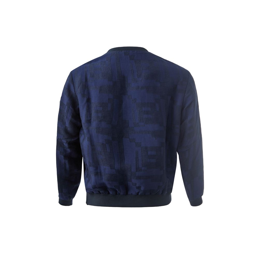 Emporio Armani Elegantes T-Shirt in Leinenblau für Männer – Bild 2