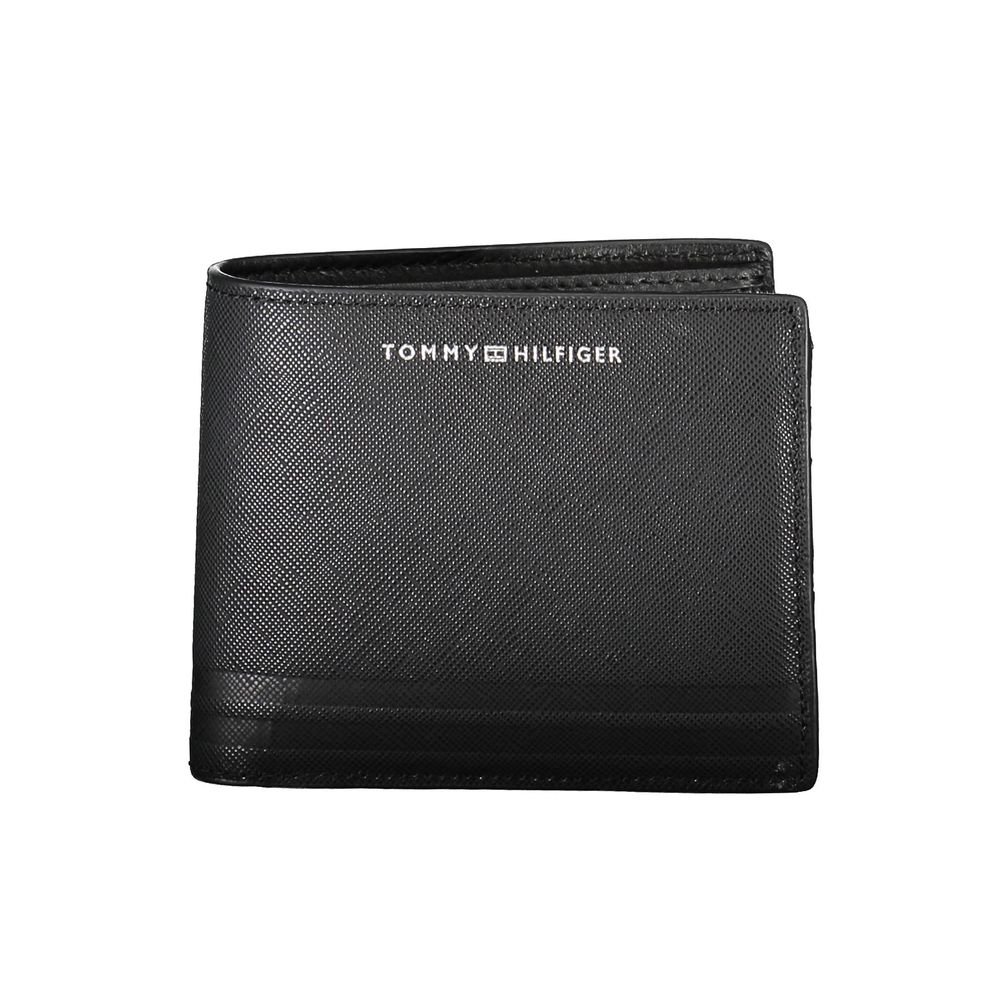 Tommy Hilfiger Schwarzes Leder Herren Portemonnaie – Bild 2