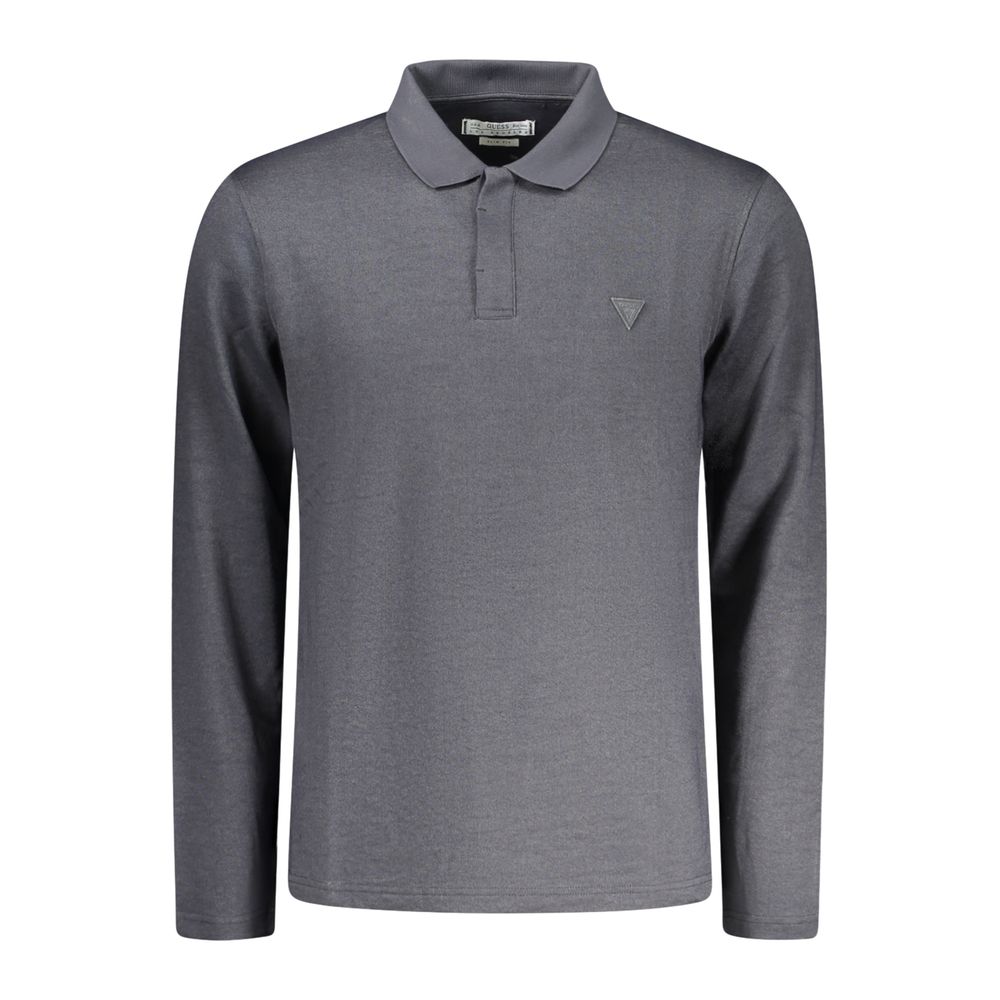 Guess Jeans Schwarzes Baumwoll-Poloshirt für Männer