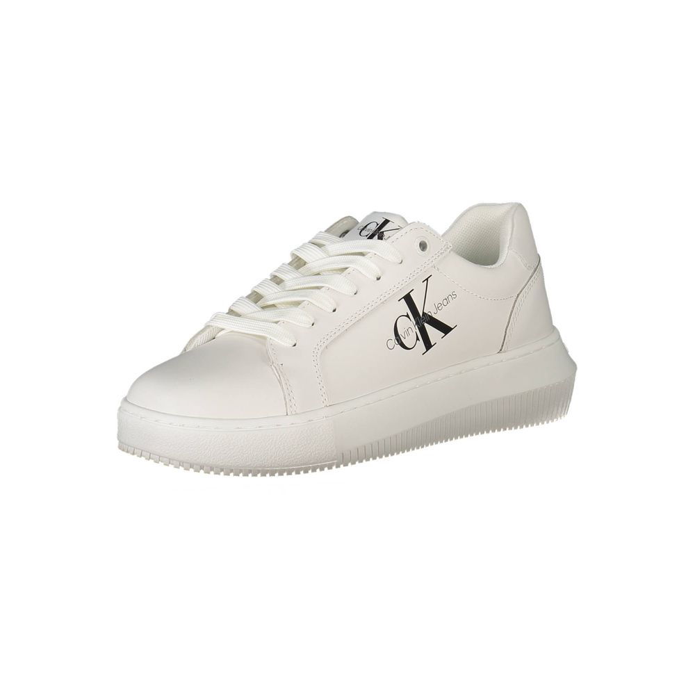 Calvin Klein Weißer Polyester Damen Sneaker