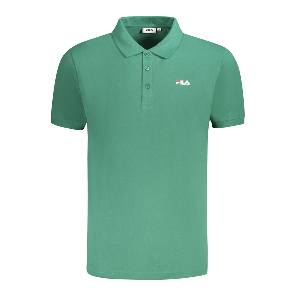 Fila Grünes Baumwoll-Poloshirt für Männer