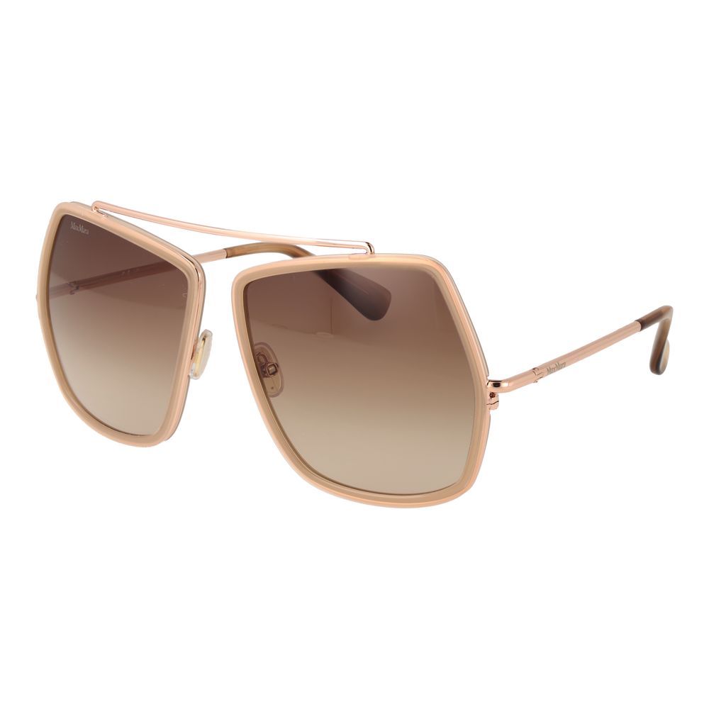 Max Mara Beige Metall-Sonnenbrille