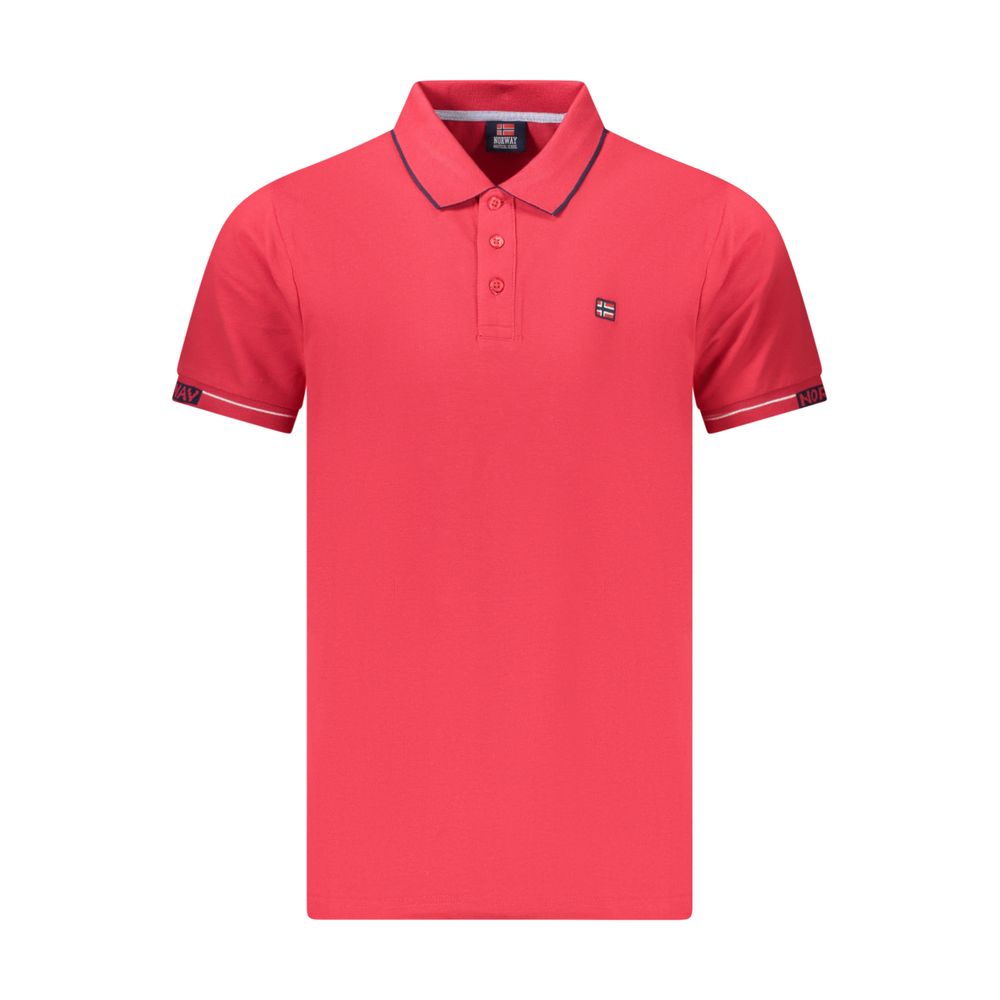 Norway 1963 Rotes Baumwoll-Poloshirt für Männer
