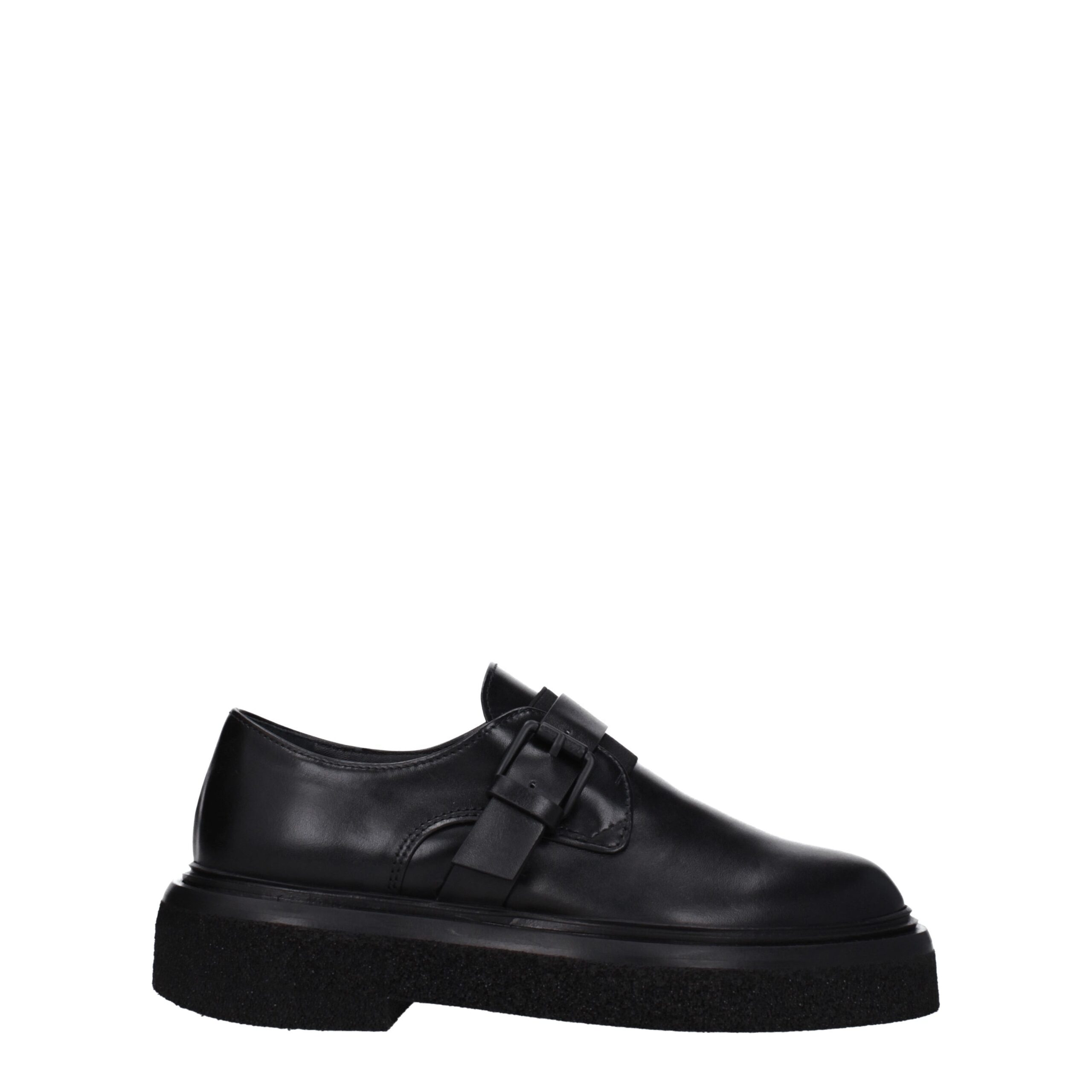 Max Mara Schwarze Leder Oxfords und Derbies