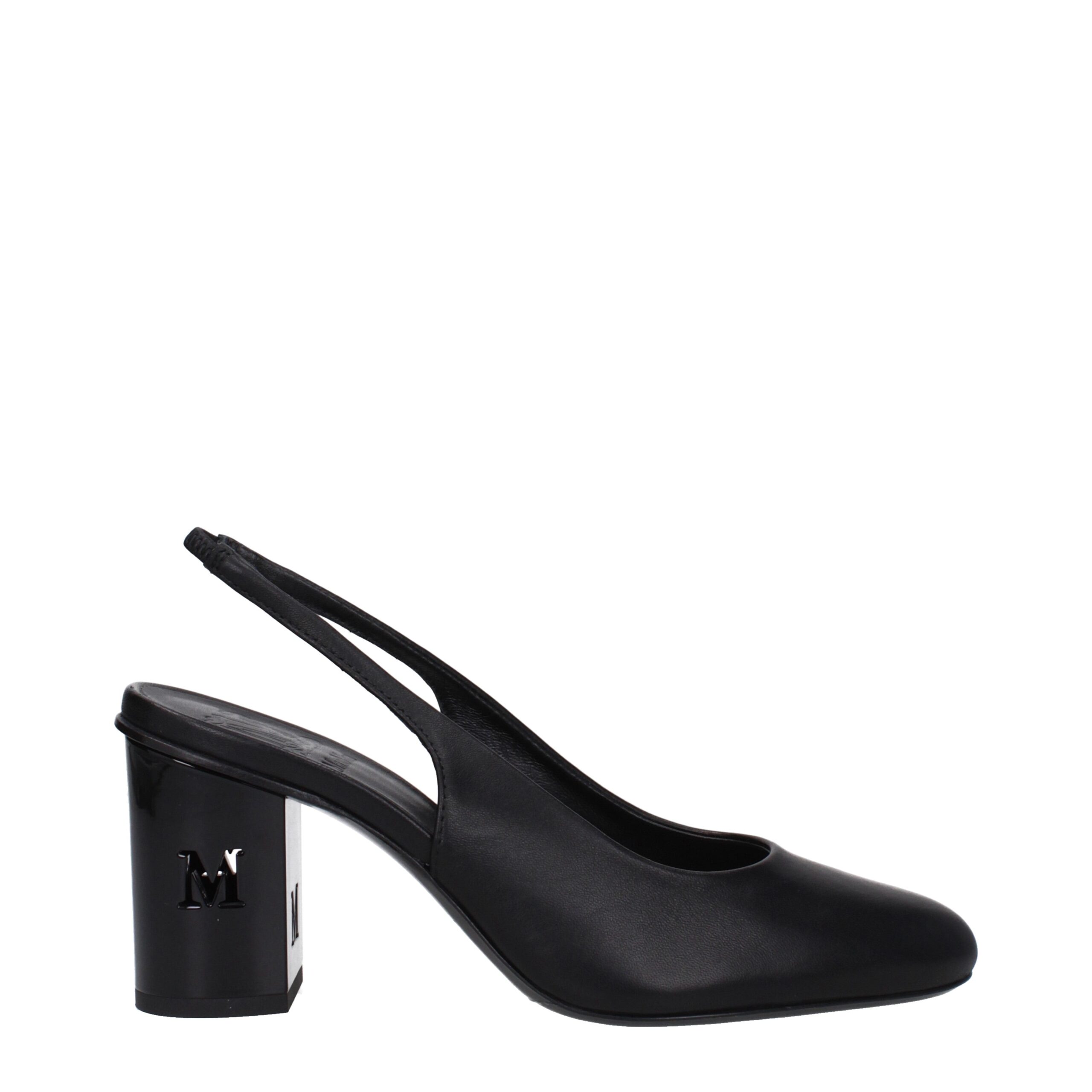 Max Mara Schwarze Lederpumps