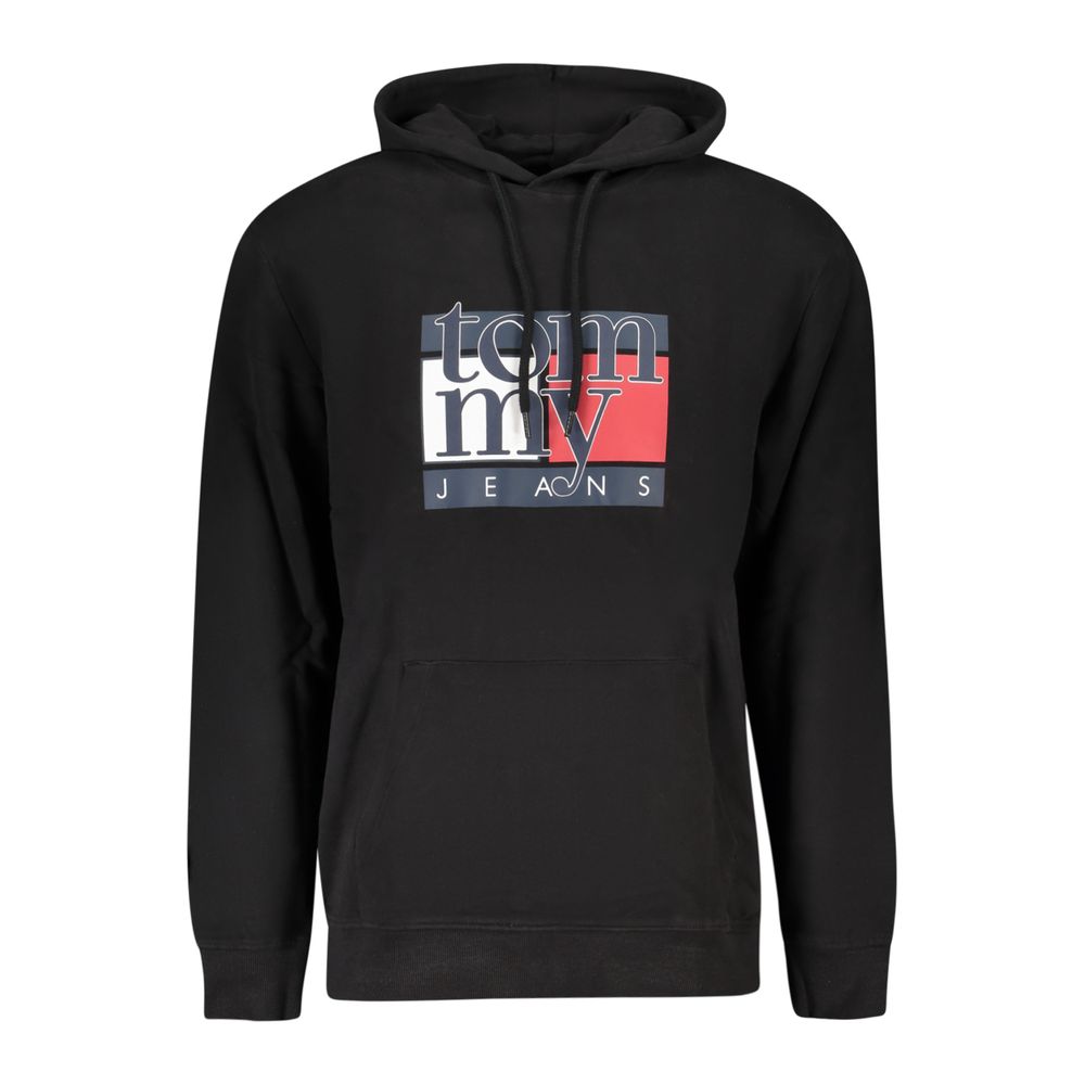 Tommy Hilfiger Schwarzer Baumwollpullover fĂŒr MĂ€nner