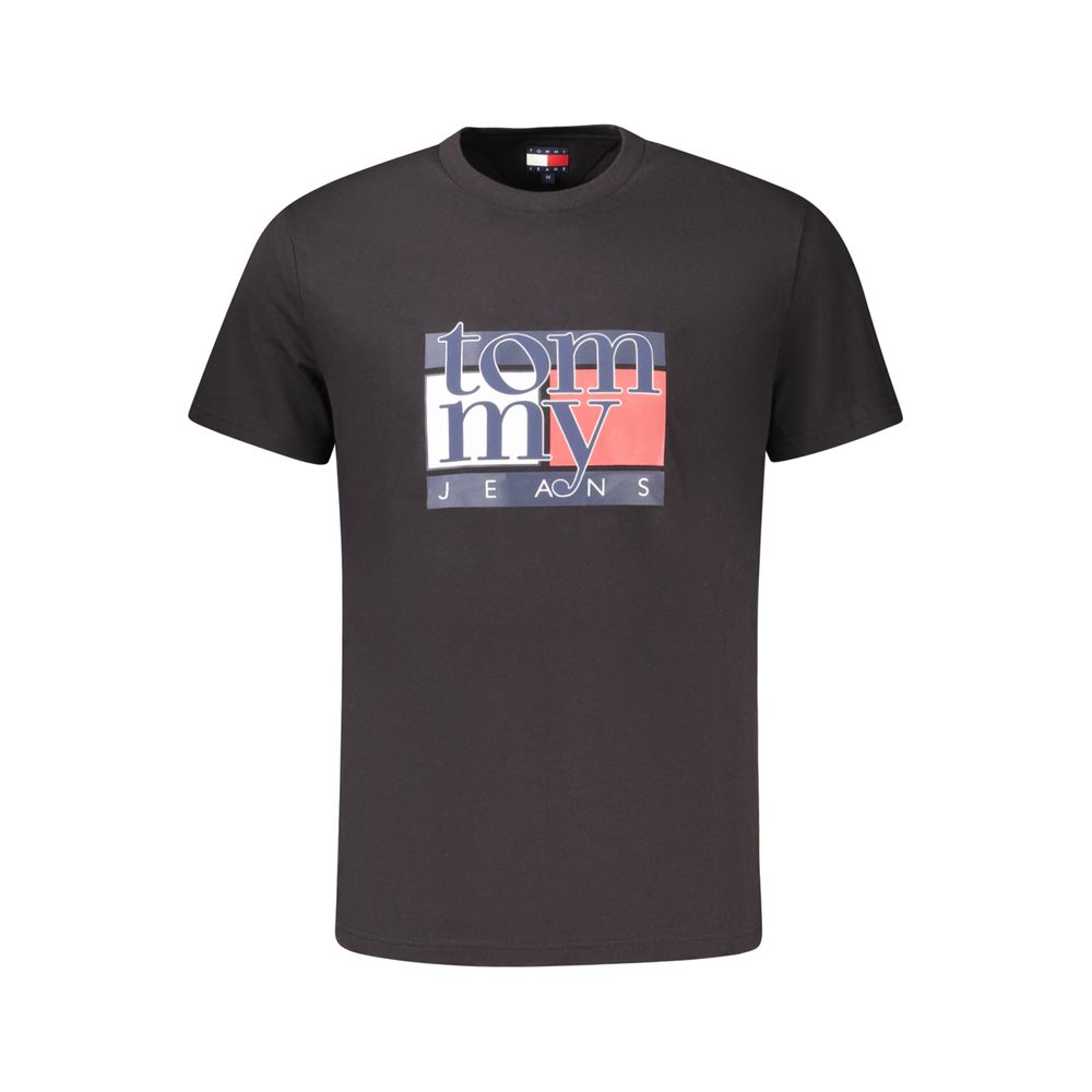 Tommy Hilfiger Schwarzes Baumwolle MĂ€nner T-Shirt