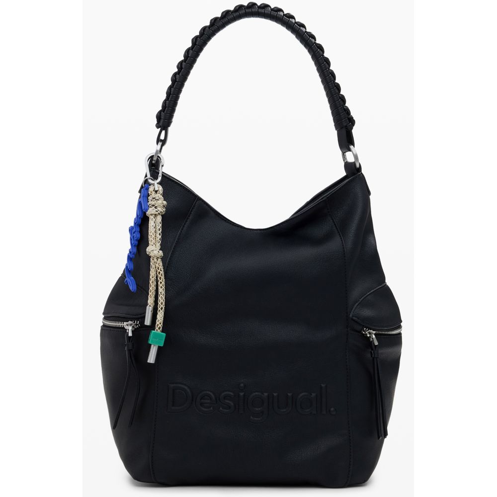 Desigual Schwarzer Polyethylen-Rucksack für Frauen