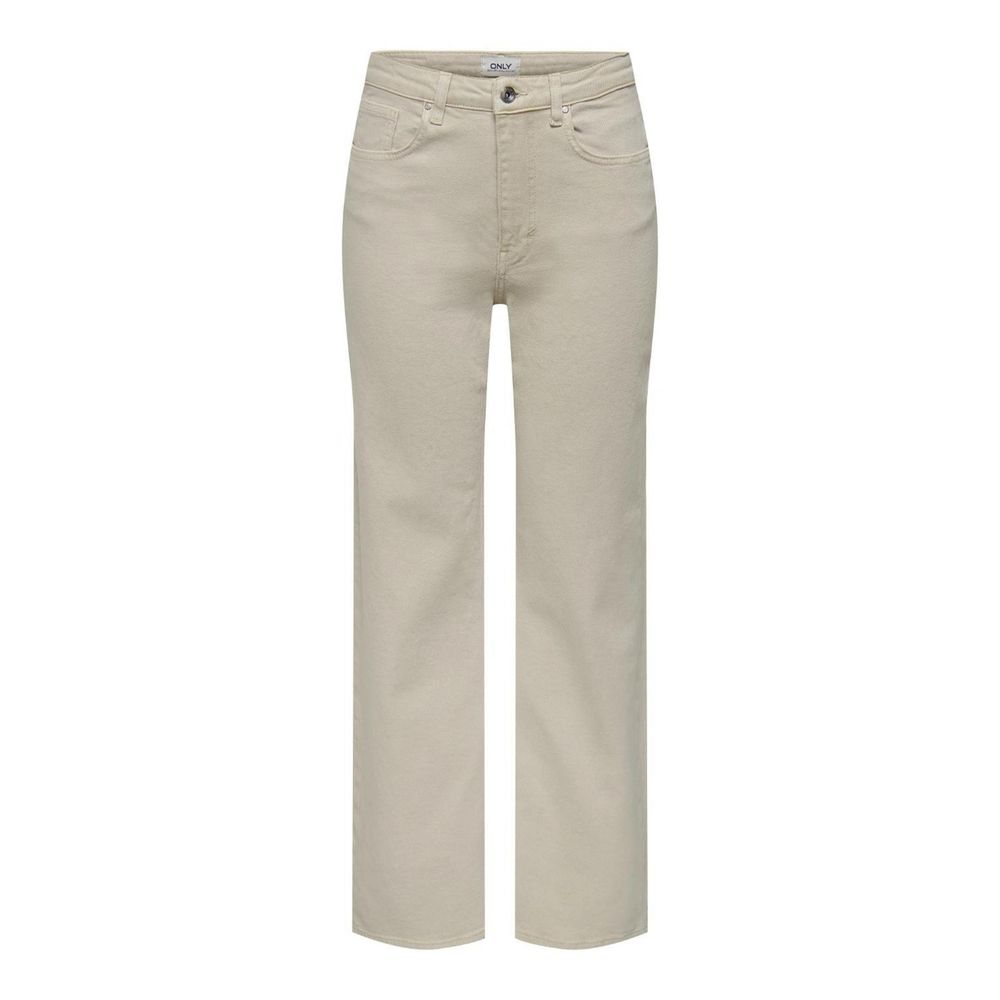 Only Beige Baumwolle Relaxed Fit Jeans