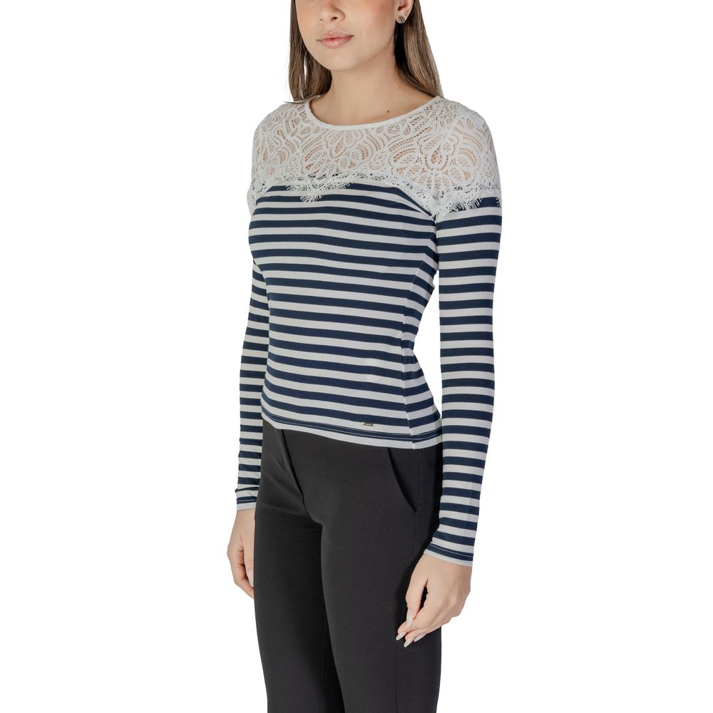 Morgan De Toi Weißes Langarmshirt aus recyceltem Polyester – Bild 4