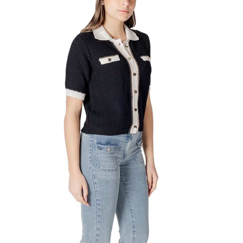 Morgan De Toi Schwarzer Pullover aus recycelter Baumwolle – Bild 3