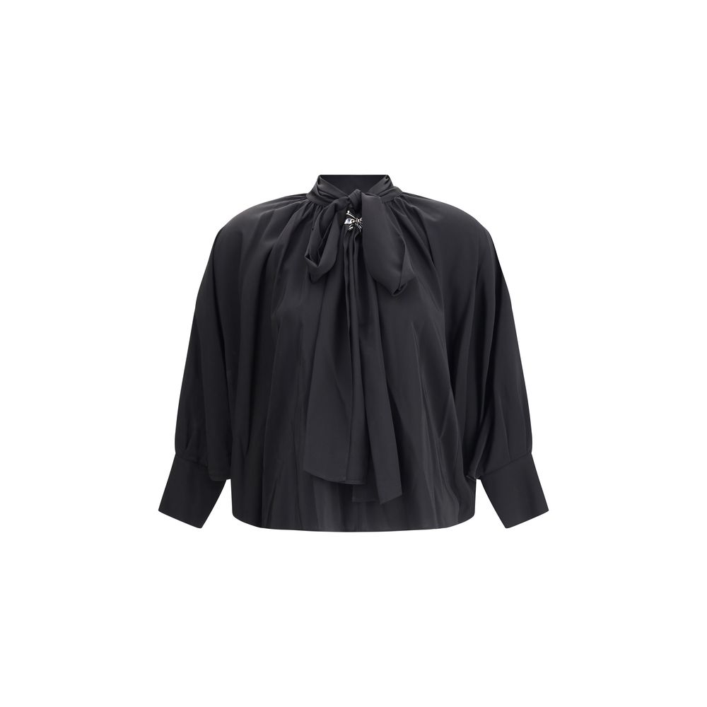 Max Mara Seidenbluse in Schwarz