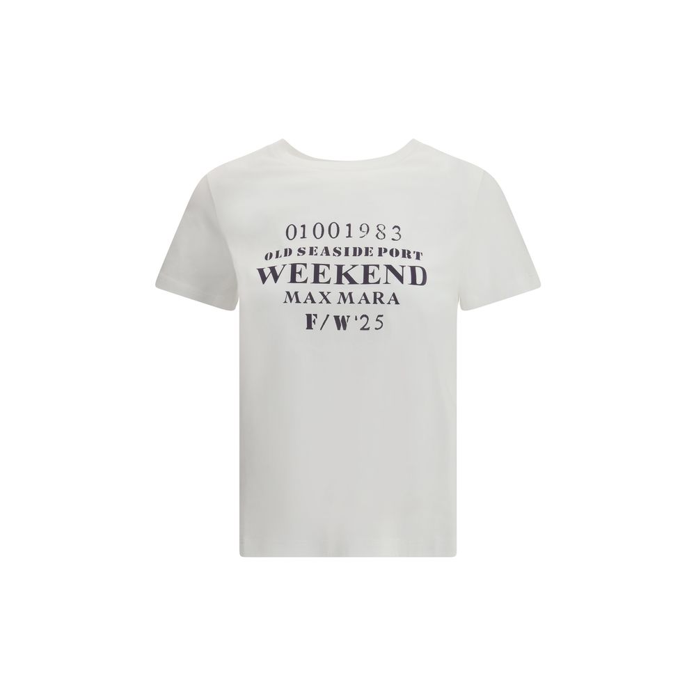 Max Mara Weißes Baumwoll-T-Shirt