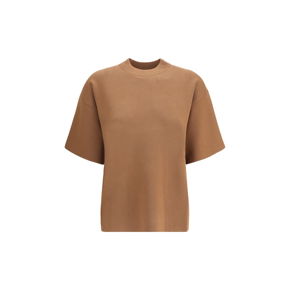 Max Mara Braunes Polyester-T-Shirt
