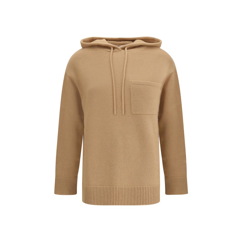 Max Mara Beiger Woll-Hoodie