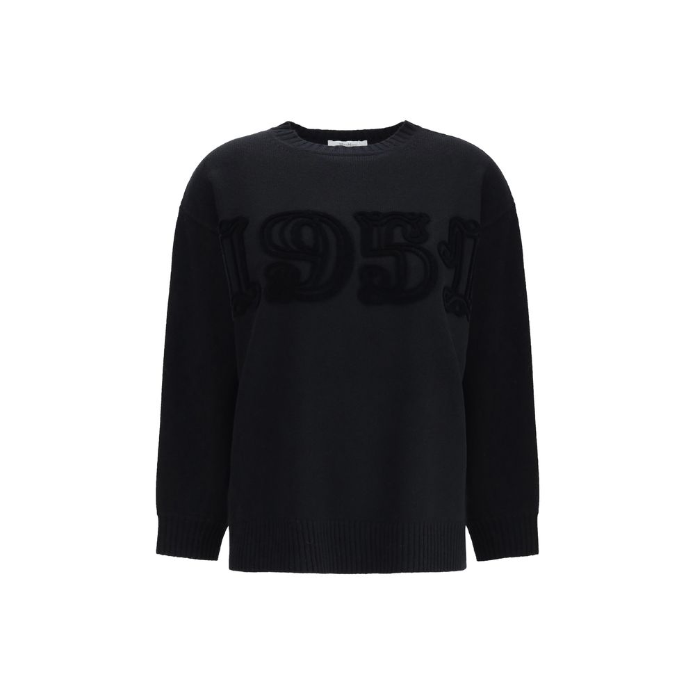Max Mara Schwarzer Woll-Sweatshirt