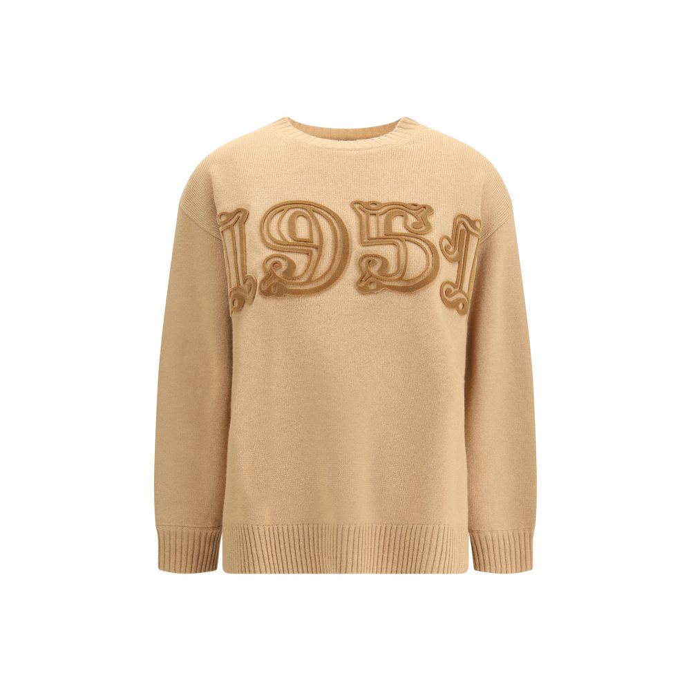 Max Mara Beiger Woll-Sweatshirt