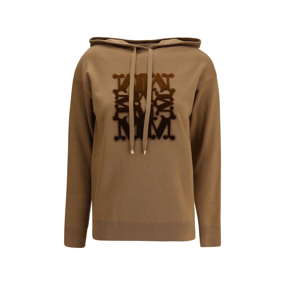 Max Mara Beiger Woll-Sweatshirt